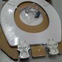 BEMIS 500EC 390 Toilet Seat with Easy Clean & Change Hinges, 1 Pack Round, Cotton White