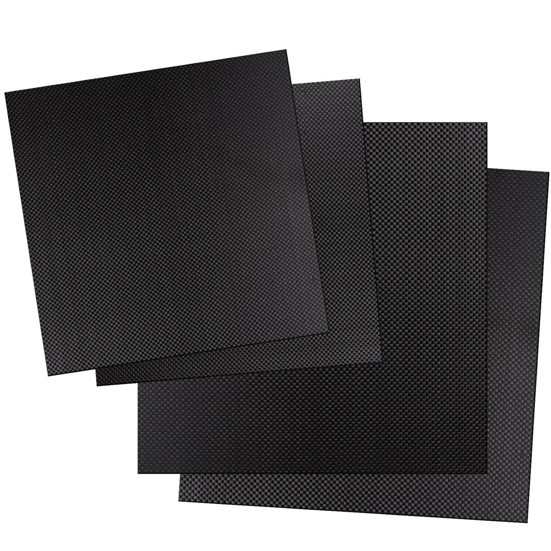 Kalolary Carbon Fiber Board Plate 300 X 300 X 1 MM, Carbon Fiber Sheets Also in 1mm 3mm Plain Weave 100% 3K Glossy Surface