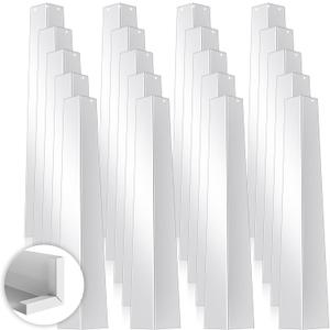 Therwen 20 Pcs 1.18 Inches x 1.77 Inches x 11.5 Inches Aluminum Siding Corners with 60 Pcs 0.79'' Nails , Included Siding Building Material Tools