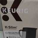 Keurig K-Slim Single Serve K-Cup Pod Coffee Maker, Multistream Technology, 3 Brew Sizes, Slim and Sleek Design, 46oz Removable Reservoir, Black