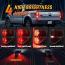 Tail Lights Assembly for 2009 2010 2011 2012 2013 2014 Ford F150 F-150 Left Driver Right Passenger Taillights Rear Brake Tail Lights Cover Replace BL3Z13404AB BL3Z13405AB (Not Included Bulb)