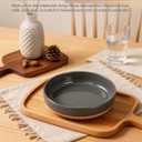 OTAGO 8" Stoneware Salad and Pasta Bowls Set of 6 with Partially Unglazed Base, Scratch Resistant Ceramic Dish Set, Microwave & Dishwasher Safe，Brown, 6 Pieces