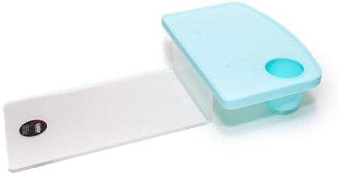 Liddle Bedside Shelf Nightstand, Space-Saving, Sturdy Plastic with Silicone Top, for Dorm Rooms and Bedrooms, Blue