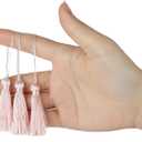 BEL AVENIR 45 pcs Mini Bookmark Tassels 3.75inch/9.5cm Silky Handmade Key Tassel with 2.15inch Cord Loop, DIY Craft Accessory,Tags (Light Pink, 45 pcs)…