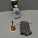 Hourwof Loud Hand Call Bell,Solid Brass Dinner Bell Service Bell Pet Training Bell Jingle Bell,Gold