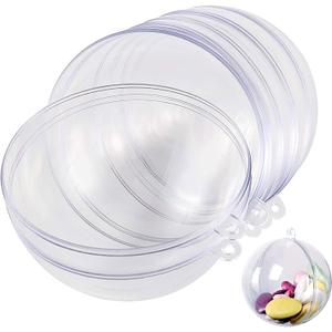 40 Set 2 Inch Clear Ornaments Plastic Fillable Balls, Small Christmas Fillable Balls Clear Ornaments Bulk for Wedding Party Home Decor DIY Craft