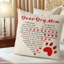 2 x GAGEC Dog Mom Gifts Pillow Covers 18x18 Inch Dear Dog Mom Pillowcase Dog Lover Gifts Farmhouse Throw Pillows Indoor Couch Cushion Case for Home Sofa Decorations