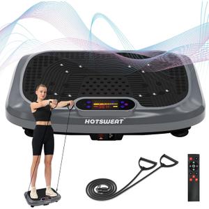 HOTSWEAT Vibration Plate Exercise Machine for Lymphatic Drainage, Power Plate Vibrating Platform, Shaker for Weight Loss, Exercise Board with 120 Levels for Home Gym