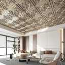 Art3d 2 x 2 ft Vintage Flower Drop Ceiling Tiles, 24-Pack, Antique Gold
Cover 96 sq.ft, Lightweight, No Warping, Compatible with Grid System, Ideal for Living Room & Household Renovation