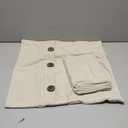 HWY 50 Cream White Chenille Throw Pillow Covers 20x20 Inch with Triple Buttons, Soft Farmhouse Accent Decorative Cushion Cases for Couch Sofa Bed Living Room Pack of 2