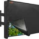 IC ICLOVER Outdoor TV Cover 60-65", 600D Heavy Duty 4 Season Weatherproof TV Screen Protector with Waterproof Zipper & Remote Control Pocket, Outside Television Cover for LED, LCD, OLED TVs