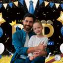 Love You Dad Happy Father's Day Backdrop I Love Dad Father's Day Photography Background Party Decor Photoshoot Banners 7x5ft