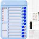 Chore Chart for Kids, Magnetic Chore Board ADHD Tools for Kids, Chore Chart for Kids Multiple Kids, Routine Chart Dry Erase Board for Kids for Habit Tracker or Daily and Weekly Checklist - Blue