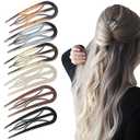 6Pcs French Hair Clips, U Shaped French Hair Pin Retro Fork Hair Pin Internal Teeth French Hair Clips, Tortoise Shell French Hair Pins for Women Thin Hair Buns Twist Hairstyle Accessories