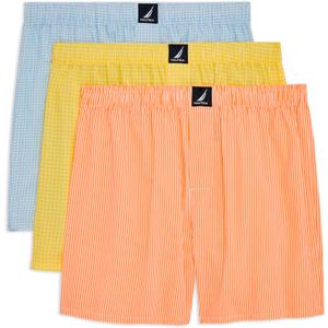 Nautica Men's Classic Cotton 3-Pack Woven Boxers, S