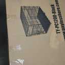 FDW Extra Large Dog Crate Dog Kennel Cage with Double Door,48 inch Folding Metal Wire Dog Cage with Removable Tray&Divider Panel,Pet Crate for Large Dogs,Black