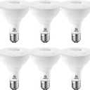 Energetic PAR30 LED Bulbs, Flood Light Outdoor Indoor 10 Watt (75 Watt Equivalent), 5000K Daylight, 1000 Lumens, E26 Base, Dimmable, Waterproof LED Recessed Light Bulbs for Security (6 Pack)