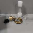 Modern Glass Brass Pendant Lights Kitchen Island, Adjustable Cord Pendant Light Fixtures, Kitchen Pendant Lighting Over Island, Indoor Chandelier for Bedroom Bathroom, Included Bulb