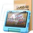2Pack Screen Protector for 8 Kids Pro/8 Kids Tablet, 9H Hardness Tempered Glass for 8 Kids 8, Scratch-Resistant, HD Screen Protector