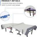 Ping Pong Table Cover Outdoor Waterproof, Dual Function Table Tennis Cover Fits Both Folding Tables and Flat Tables Indoor & Outside 68"L x 6"/30"W x 62"H