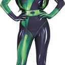 shego cosplay costumes for womenAdults Super Villian Halloween Outfit Bodysuit (Adult-X-Large (Height 67-71 inch), Green and Black)