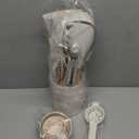 AVGPD Silicone Cooking Utensils Set, Silicone Utensils for Cooking, 446 Heat Resistant Kitchen Utensil Silicone Spatula Sets, Kitchen Gadgets for Non-Stick Cookware BPA FREE (Cream White)