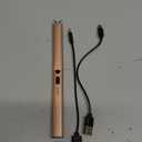 1PC Candle Lighter,Windproof Flameless Electric Lighter with LED Power Display ＆ Safety Switch, Upgraded Plasma USB Rechargeable Lighters for Birthday Camping BBQ (Champagne Gold)