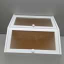 White Bread Box, Extra Large Bamboo Wood Bread Box, White Bread Storage Container