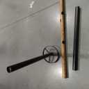 ower Holder Stand Metal Matte Black Stand with Wooden Element, Decorations fof Home, Wedding, Party