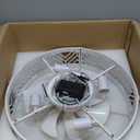 STERREN 42 Inch Crystal Ceiling Fan with Light,Modern Retractable Flush Mount Low Profile Bladeless Chandelier Ceiling Fan with Lights and Remote for Bedroom Living Room Fandelier (Brush Nickel)