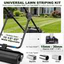 Universal Lawn Striping Kit, Fits Most Push / Walk-Behind Mowers, Durable All-Metal Frame, Easy to Install & Remove, Flexible Turning, Creates Professional Sports-Field Stripes