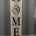 4.75FT Welcome Wooden Porch Sign, Front Door Standing Large Welcome Porch Sign with Hummingbird for Home Front Door Yard Season Party Decor Wall Yard Garage