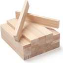 Wooden Dowels Wood Strips Slats for Crafts 3/8" × 1" × 6", 30 PCS Lumber Boards Flat Wood Dowel Rods Wooden Sticks for Crafting, Unfinished Hardwood Sticks Trim for Woodworking, Model Making