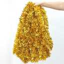 50FT Christmas Tinsel Garland, Snow Flocked Artificial Greenery Pine Garland for Christmas Tree Wedding Birthday Home Party Decoration