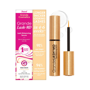 Grande Cosmetics GrandeLASH-MD Lash Enhancing Serum - Peptide & Vitamin Infused Formula for Longer, Thicker, Fuller Looking Lashes - Ophthalmologist Tested, Cruelty-Free, 6 Week Supply (1mL)