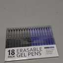 Erasable Gel Pens, 18 Pack Retractable Erasable Pens Clicker, Fine Point, Make Mistakes Disappear for Writing Planner and Crossword Puzzles