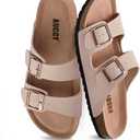 Womens Sandal Cork Footbed Slide, Arch Support Slides for Women with Adjustable Buckle, Comfortable Summer Beach Outdoor Sandals 36