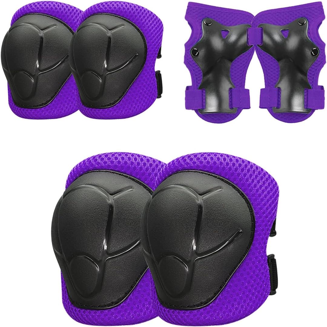 Knee Pads for Kids， Knee Pads and Elbow Pads Set Toddler 3-10 Years Protective Gear Set for Girls Boys with Wrist Guards for Skating Cycling Bike Rollerblading Scooter