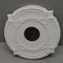 EIFHYT 2 Pack White Home Lighting Ceiling Medallions Molded Plastic, 13" OD x 3-1/2"ID x 3/4" P