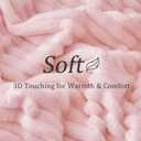 BEDELITE Fleece Pink Throw Blanket for Couch - 300GSM Soft & Warm Valentines Blanket Gifts for Women Girls, Decorative Spring Pink Blankets for Home, 50"x60"