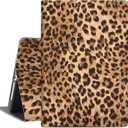 Lokigo Smart Leopard Case for iPad 9.7 Inch iPad 6th 5th Generation Cases, iPad Air 2Case, iPad AirCase, 2018 2017 iPadCase Multi-Angle Viewing Smart Protective iPad Cover 6th Generation-Brown