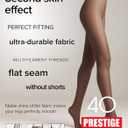 Conte Women's Classic Silky Semi Opaque Pantyhose Tights Prestige 40 Den (Brown, L)