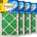 Maycold MERV 13 10x20x1 Air Filter (4-Pack), High-Efficiency Pleated AC & Furnace Filters, Actual Size: 9.70” x 19.70” x 0.75”, Individually Wrapped in Plastic
