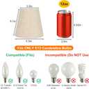 Small Lamp Shades Clip on Bulb, Chandelier Shades Set of 6, Mini Linen Lampshade 3.5x5x5.5in Small Lamp Shade for Chandelier Lamp Replacement