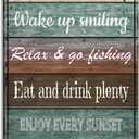 Lake Rules Metal Sign  Lake House Decor Wall Art for Summer Cabin, Lake Life Decor, Lake Wall Art, Lake House Sign for Home, Outdoor Lake Decorations  8x12 Inch Vintage Tin Sign