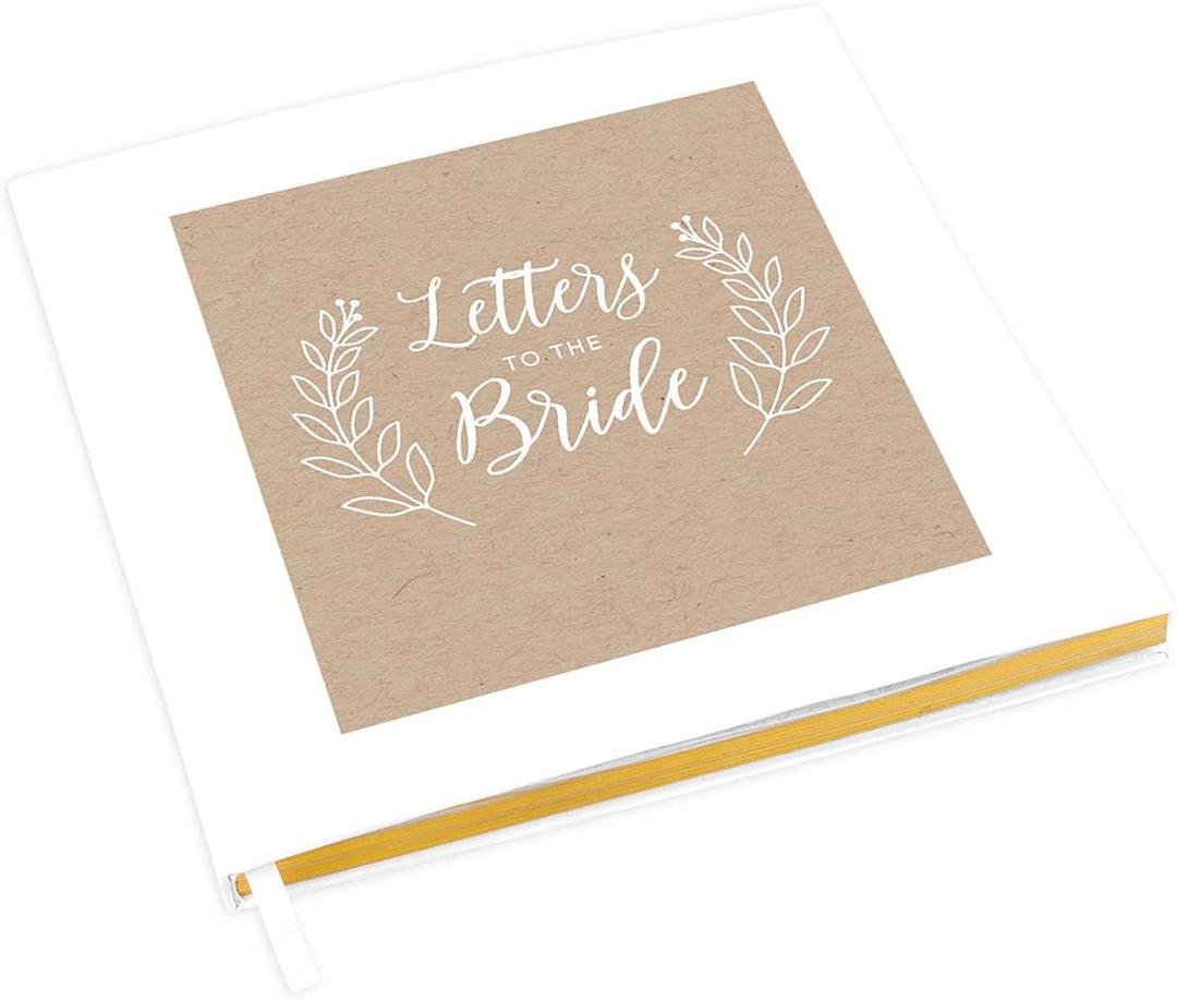 Andaz Press Letters to the Bride Kraft Brown Bachelorette Party Scrapbook Notebook Photo Keepsake Bridal Shower Guest Book Memory Book Gift for The Bride to Be 120 Pages 8.5 x 8.5-Inches