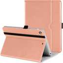 DTTO for iPad Mini 1 2 3 Case, Premium Leather Folio Stand Cover Case with Multi-Angle Viewing and Auto Wake-Sleep Function, Front Pocket for iPad Mini 1/Mini 2/Mini 3 - Rose Gold