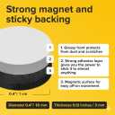 Peel-&-Stick Flexible Adhesive Magnets 350 pcs (0.4"x0.08") Magnetic Dots for Office Supplies, Whiteboard, Crafts, Fridge, & School Projects