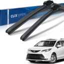 ClixWipers 28" + 20" High Performance Premium Automotive Replacement Windshield Wiper Blades, Passenger and Driver Side Wiper Blade Designed For All Weather & Winter Conditions (Set of 2)