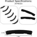 2 x Eyelash Curler Refills Compatible with shu uemura,Eyelash Curler Pads 24PCS,Silicone Lash Curler Refill Pads Compatible with shu uemura (Black)